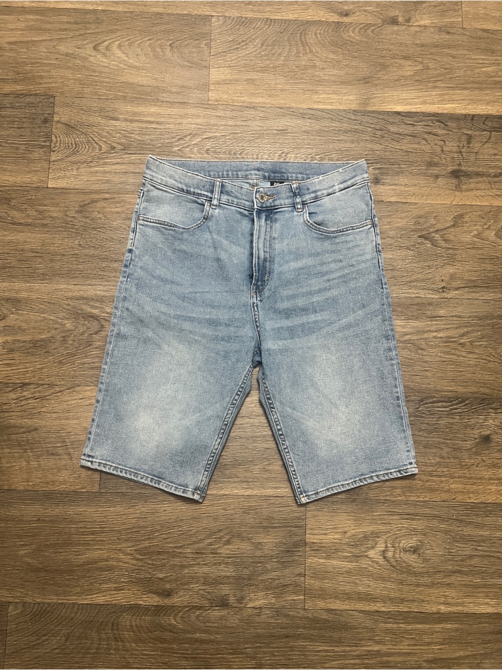 H&M &Denim Slim Fit Shorts Size 14Y Denim Jean Shorts Bermuda Stretch